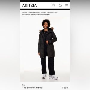 Aritzia Black Summit Parka